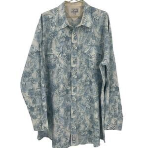Panhandle slim blue white button down shirt XXL